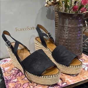 Franco Sarto Black Espadrille Sandals